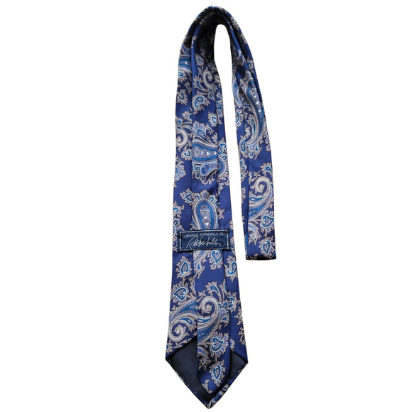 Rothschild's Designer Hand Msde Paisley Silk Neck Tie Width 3.25" Excellent Cond - Picture 2 of 3